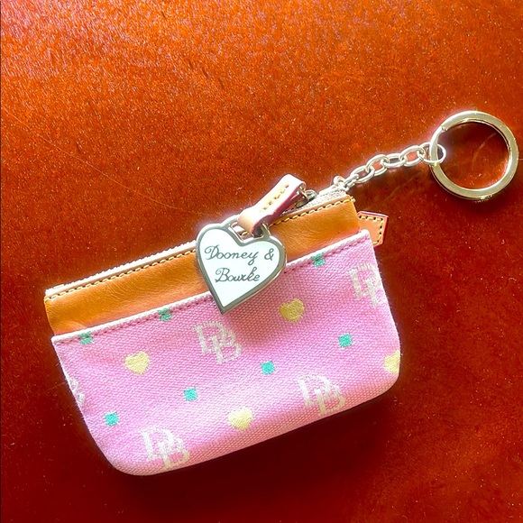 Dooney & Bourke Pink and Tan Wristlet - Picture 1 of 6
